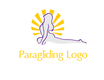 woman stretch on floor fitness logo