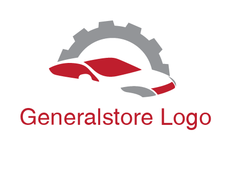 car in front of gear symbol