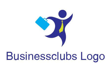 excited swoosh man with briefcase graphic