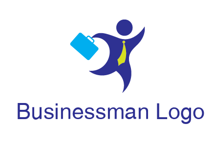excited swoosh man with briefcase graphic