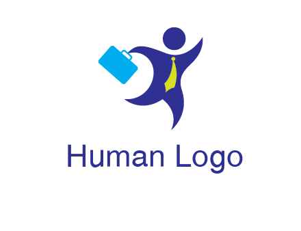 excited swoosh man with briefcase graphic