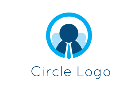 round figure man in circle logo