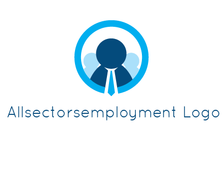 round figure man in circle logo