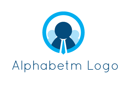 round figure man in circle logo