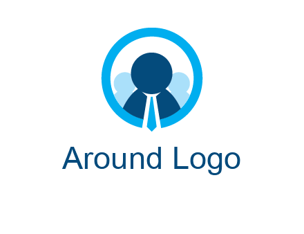 round figure man in circle logo