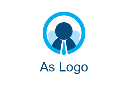 round figure man in circle logo