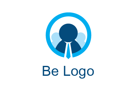 round figure man in circle logo