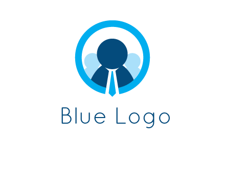 round figure man in circle logo