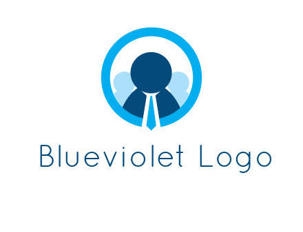 round figure man in circle logo