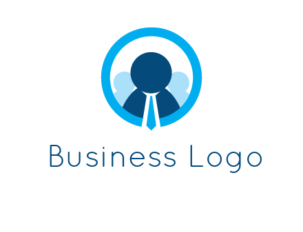 round figure man in circle logo