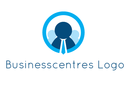 round figure man in circle logo