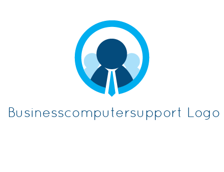 round figure man in circle logo