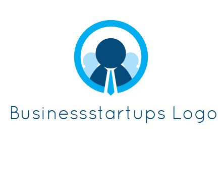 round figure man in circle logo