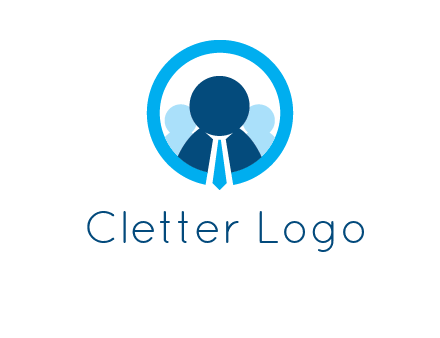 round figure man in circle logo