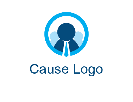 round figure man in circle logo