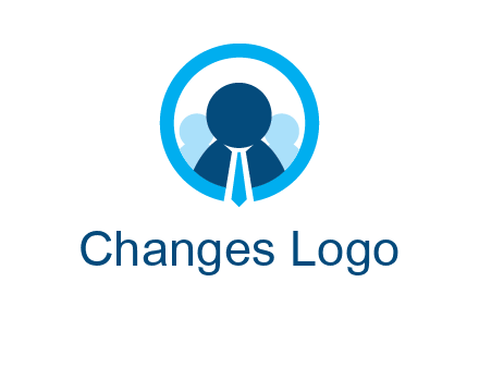 round figure man in circle logo