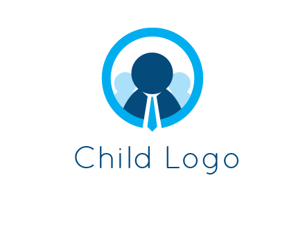 round figure man in circle logo