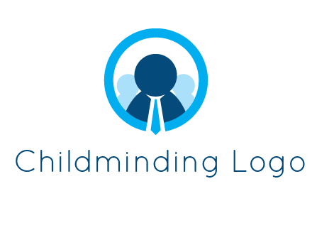 round figure man in circle logo
