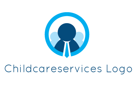 round figure man in circle logo