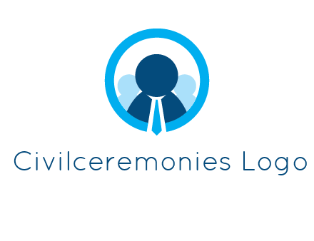 round figure man in circle logo