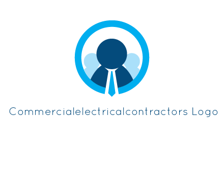 round figure man in circle logo
