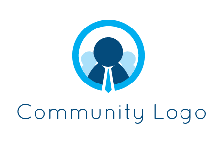 round figure man in circle logo