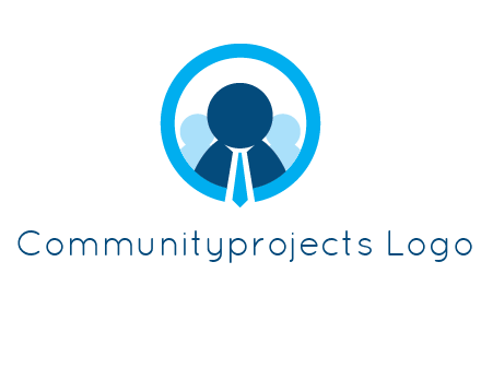 round figure man in circle logo