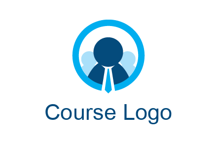 round figure man in circle logo
