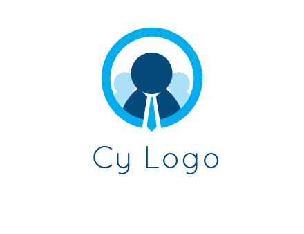 round figure man in circle logo