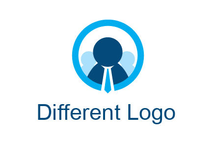 round figure man in circle logo