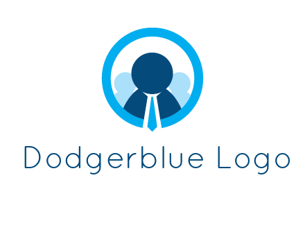 round figure man in circle logo