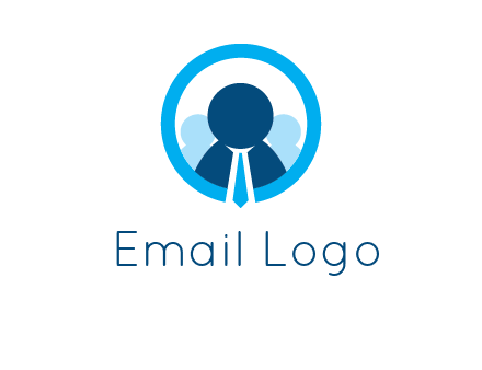 round figure man in circle logo