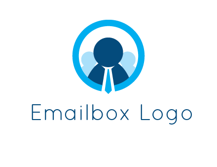round figure man in circle logo