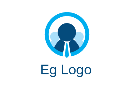 round figure man in circle logo