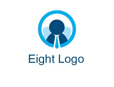 round figure man in circle logo