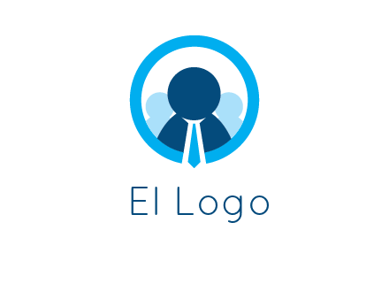 round figure man in circle logo