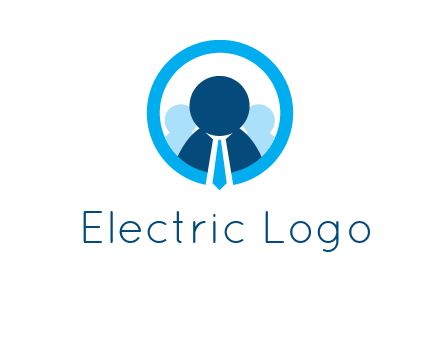 round figure man in circle logo