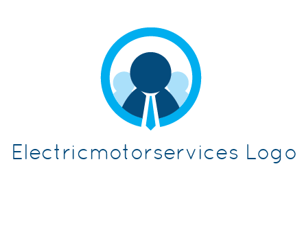 round figure man in circle logo