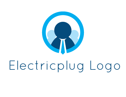 round figure man in circle logo
