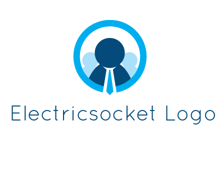 round figure man in circle logo