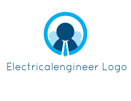 round figure man in circle logo