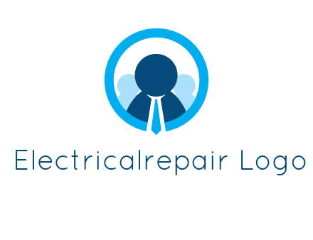 round figure man in circle logo