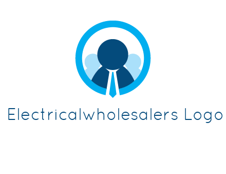 round figure man in circle logo