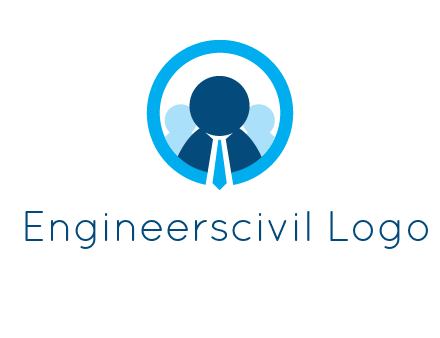 round figure man in circle logo
