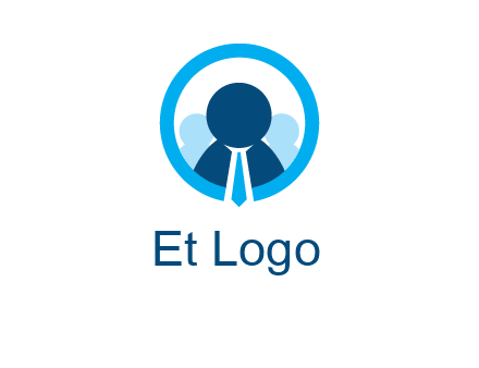 round figure man in circle logo