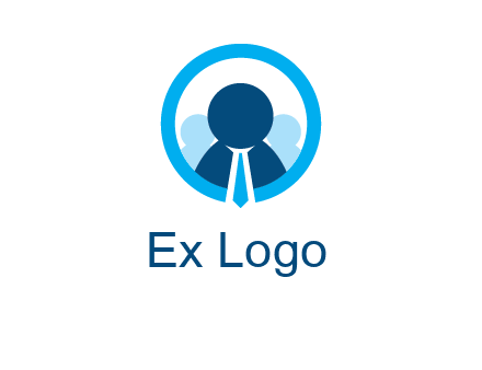 round figure man in circle logo