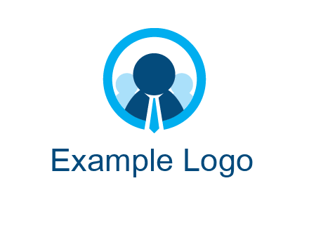 round figure man in circle logo