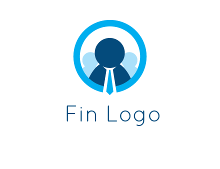 round figure man in circle logo