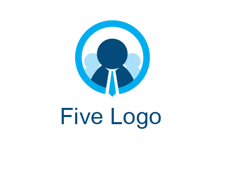 round figure man in circle logo