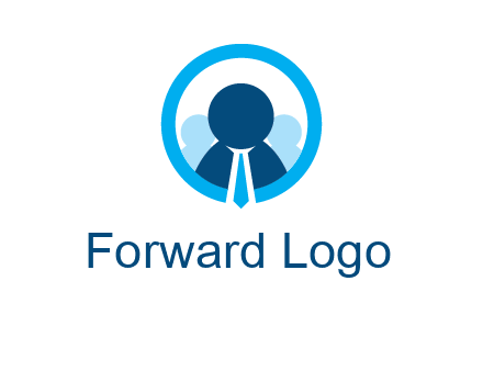 round figure man in circle logo